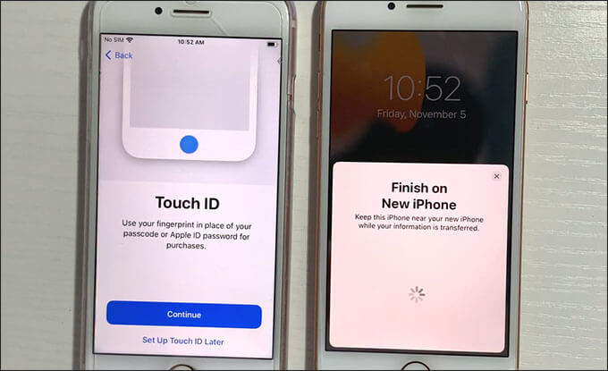 set up new iPhone touch ID