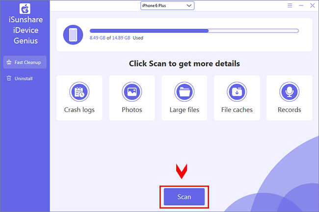 click the Scan button