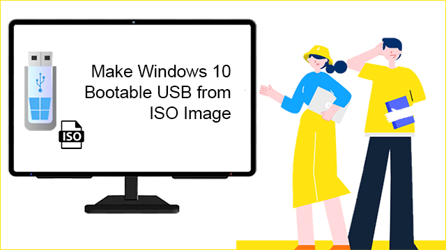 make Windows 10 bootable USB from ISO image file