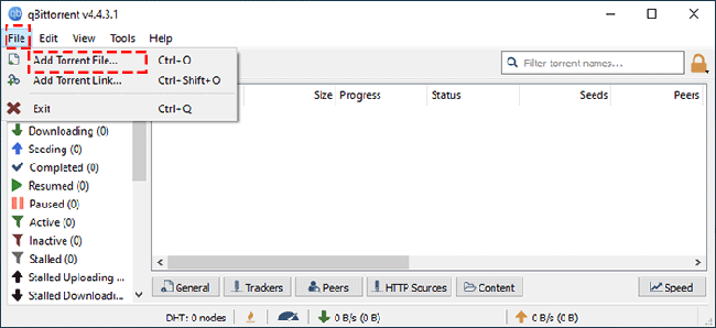 add torrent file