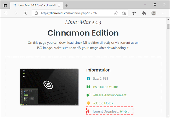 download 64-bit Linux Mint