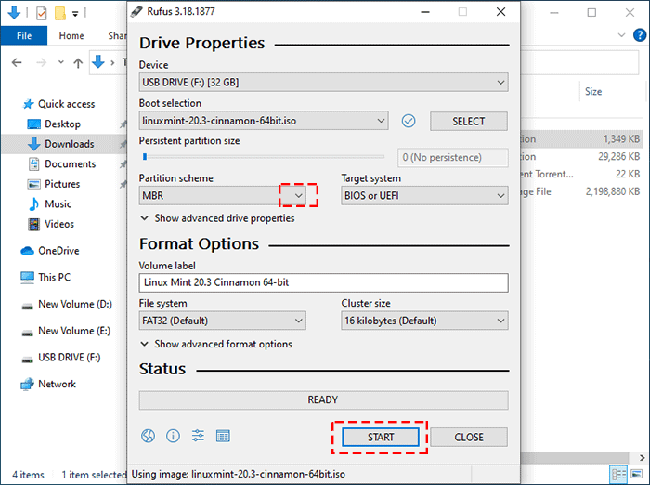 Tahiti Lav en snemand samlet set How to Create a Linux Mint Bootable USB Drive in Windows 10