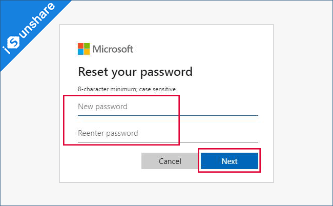 create a new password