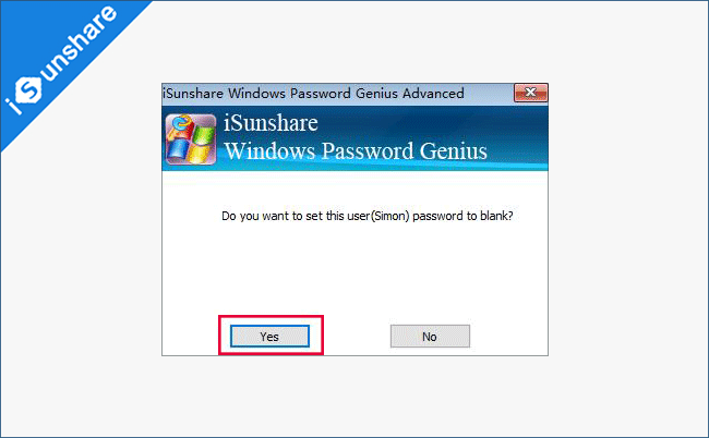 set this user password to blank