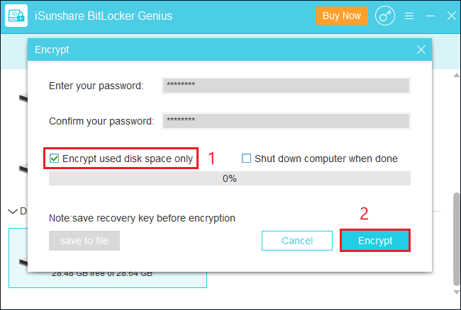 click encrypt button