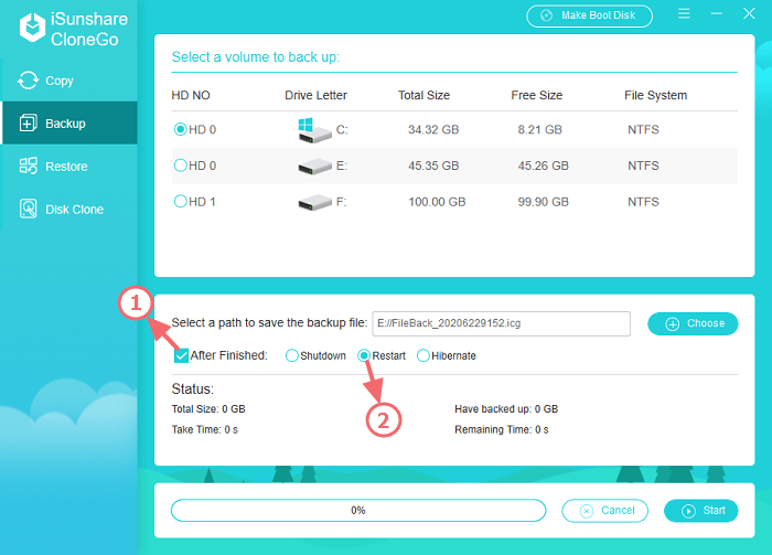 cliquez après avoir terminé et choisissez son option