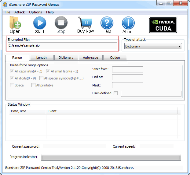 ouvrir un fichier zip crypté