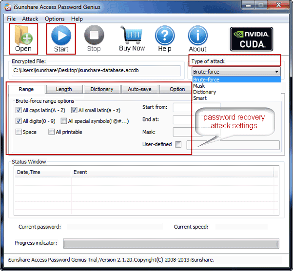 get encrypted MDB file password