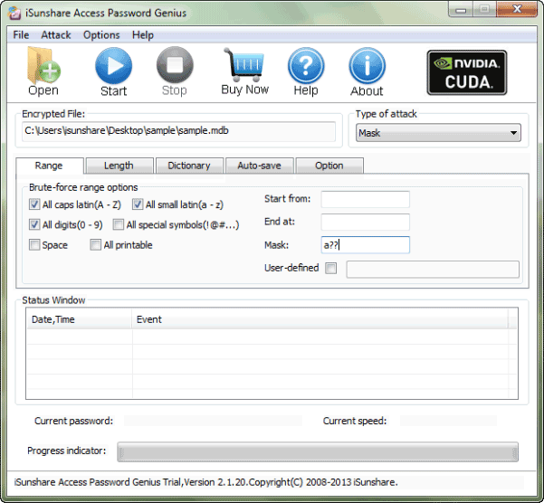 attack locked access 2013 database password