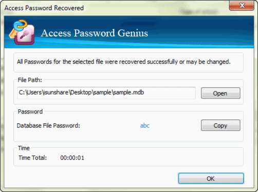 forgot password to access database forgot password to access database
