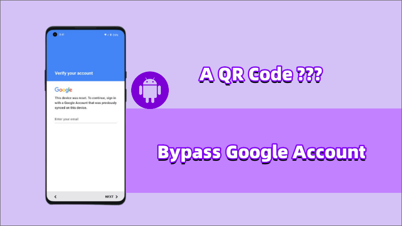 qr code to bypass google account