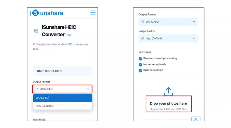 upload HEIC files