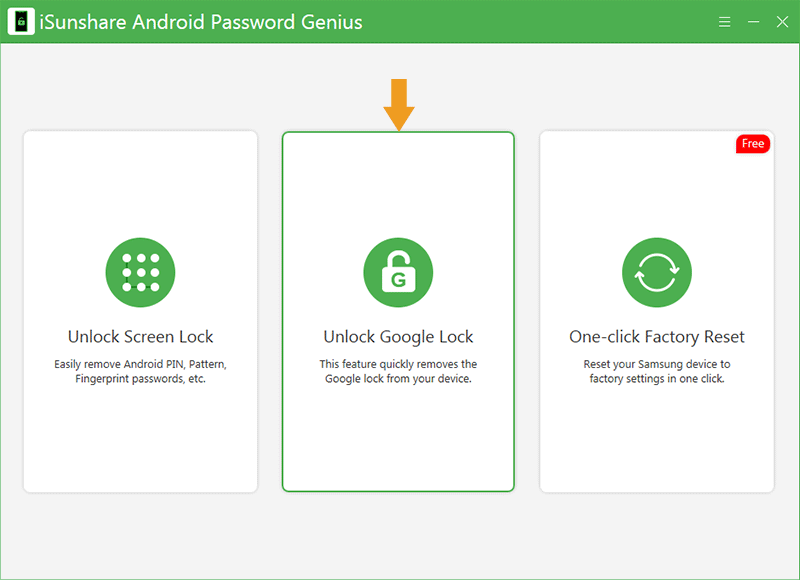click Unlock Google Lock