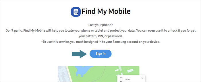 sign in Find My Mobile