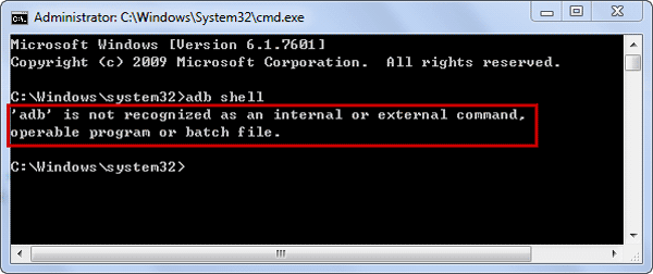 ADB not recognized  error