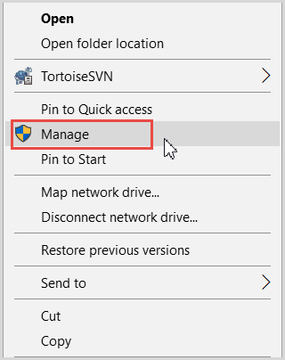 this pc manage