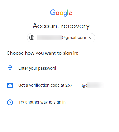 account recovery