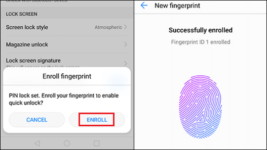 create fingerprint unlock