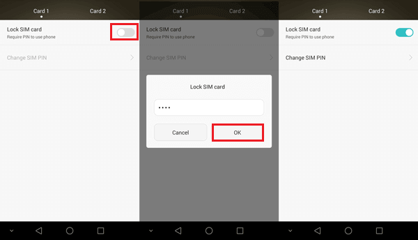 lock SIM card with PIN