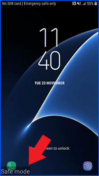 return phone to normal in safe mode
