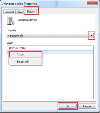 copy hardware id