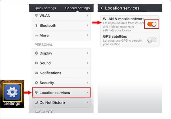 turn off location services