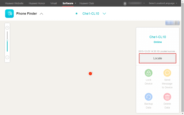 locate to find lost Huawei Android phone