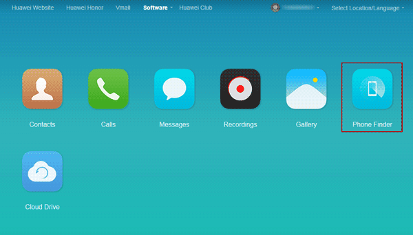 open Phone Finder service on Huawei Cloud+