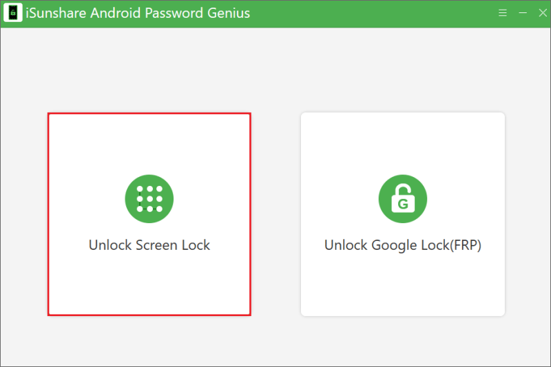 click on unlock screen lock