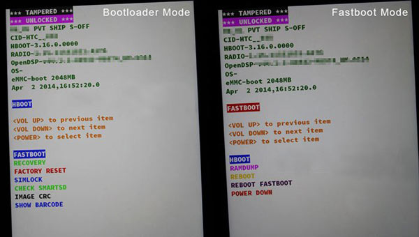 fastboot mode and bootloader mode
