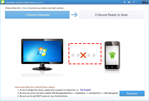 impossible de charger les données Android