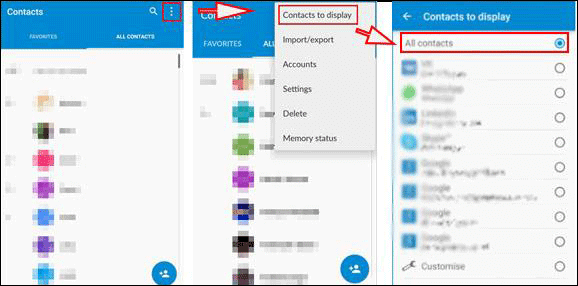 make all contacts displayed