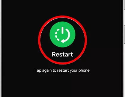 tap Restart