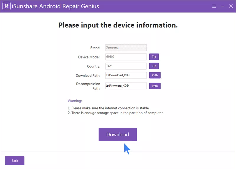 click Download