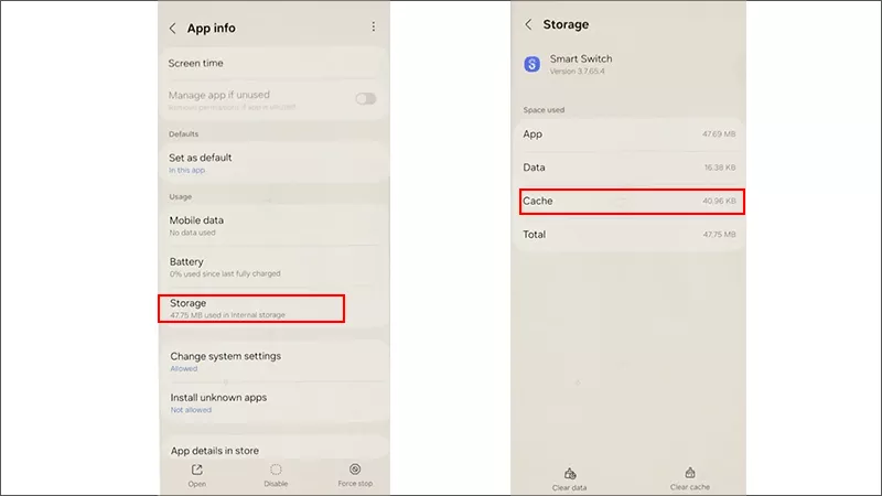 clear smart switch caches
