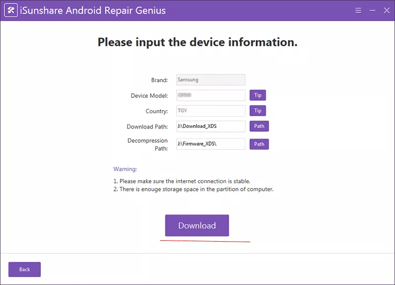 click Download