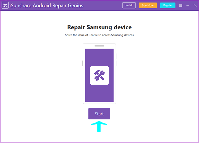 start repair samsung device