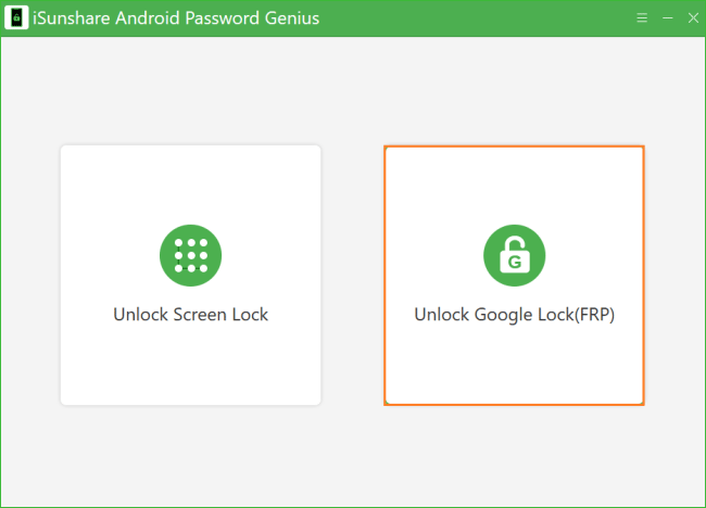 select unlock google lock option