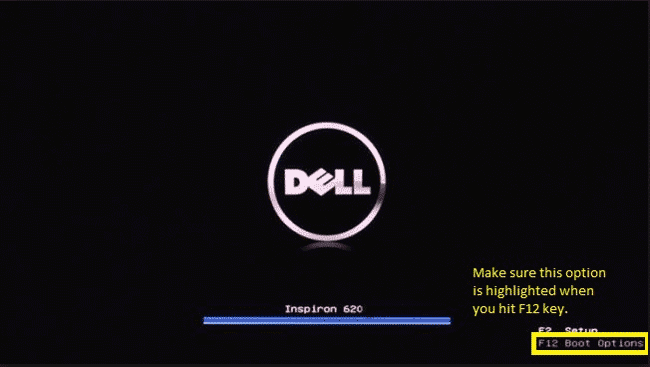 dell logo appears