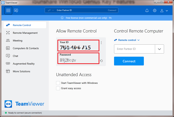 id and password