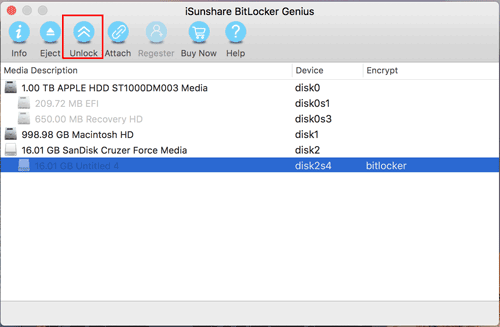 unlock bitlocker drive mac