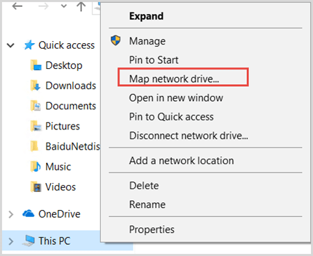 map network drive