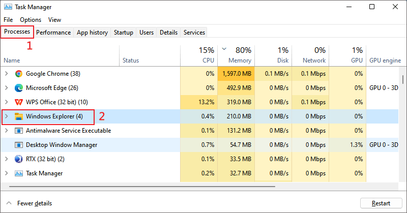 open windows explorer