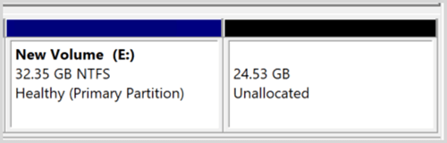 unallocated partition