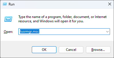 run lusrmgr.msc