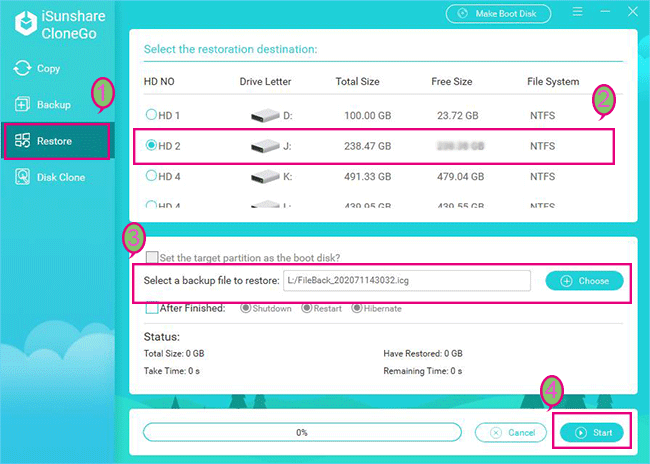 restore data backup data of external hard drive