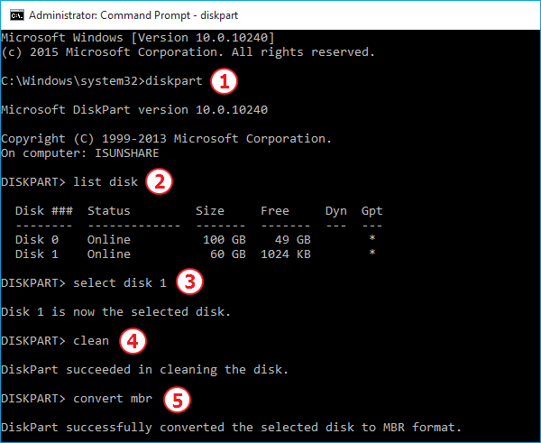 Forsendelse Datum hente Free 3 Ways to Change GPT Disk to MBR Disk in Windows 10/8/7