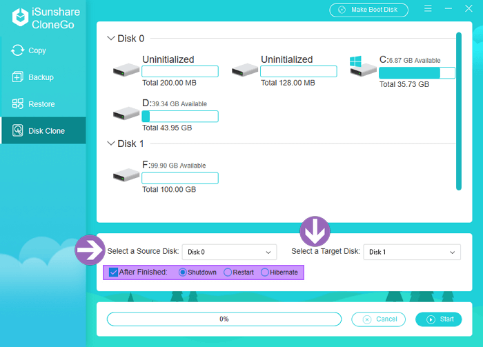 choose the cloned ssd and storage ssd