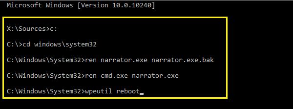 cmdをナレーターに置き換えます