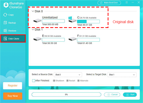 select Disk Clone 